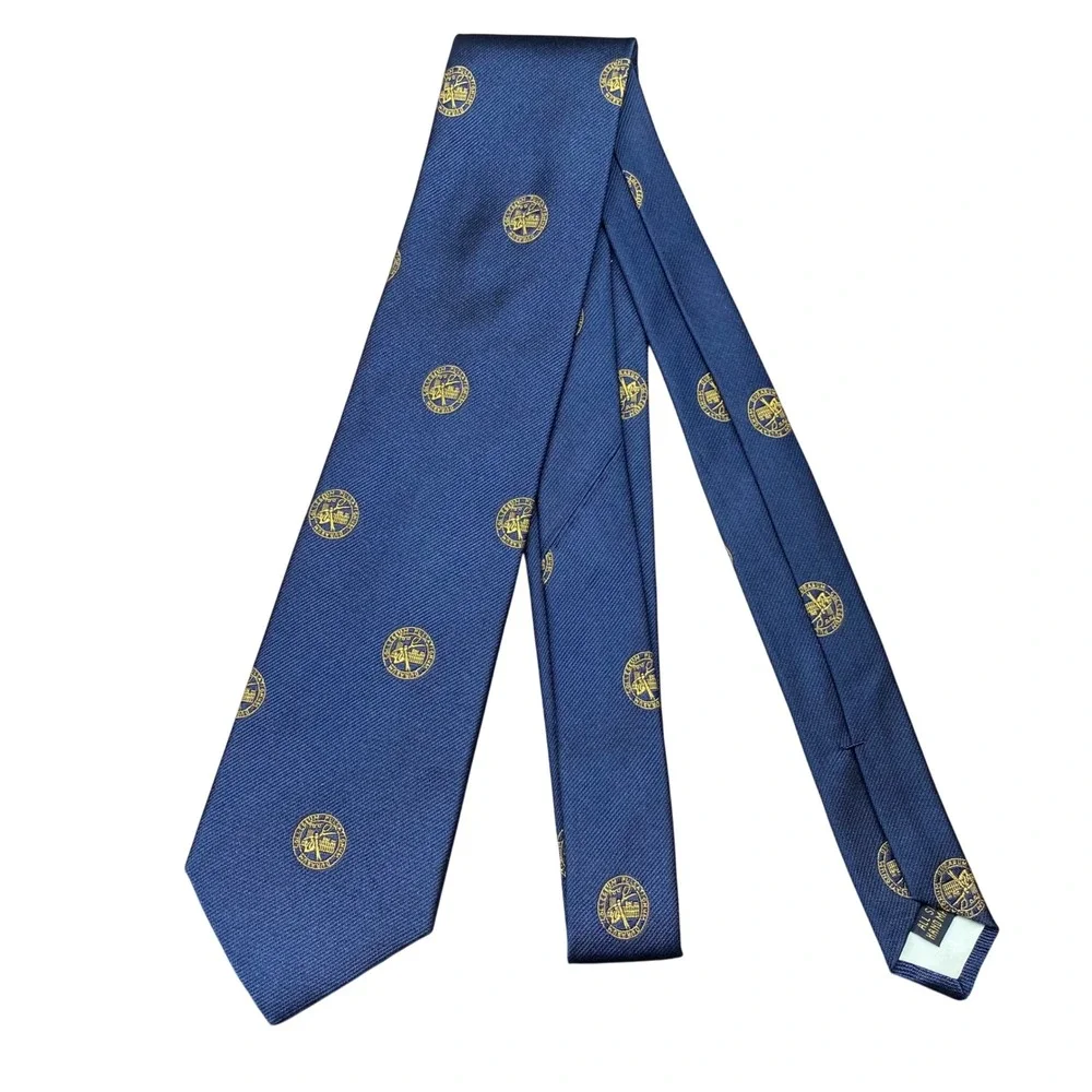 Ben Silver Durham University Silk Tie Collegium Dunelmense Castle Crested